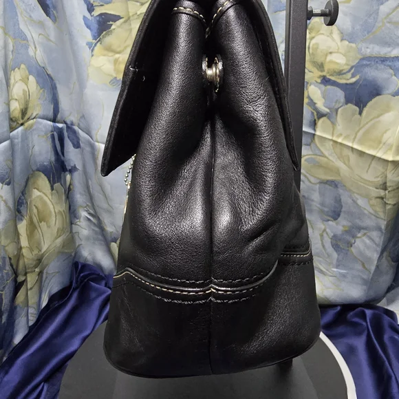 EUC Coach Black Leather Hamilton Handbag/Satchel - Picture 4 of 16